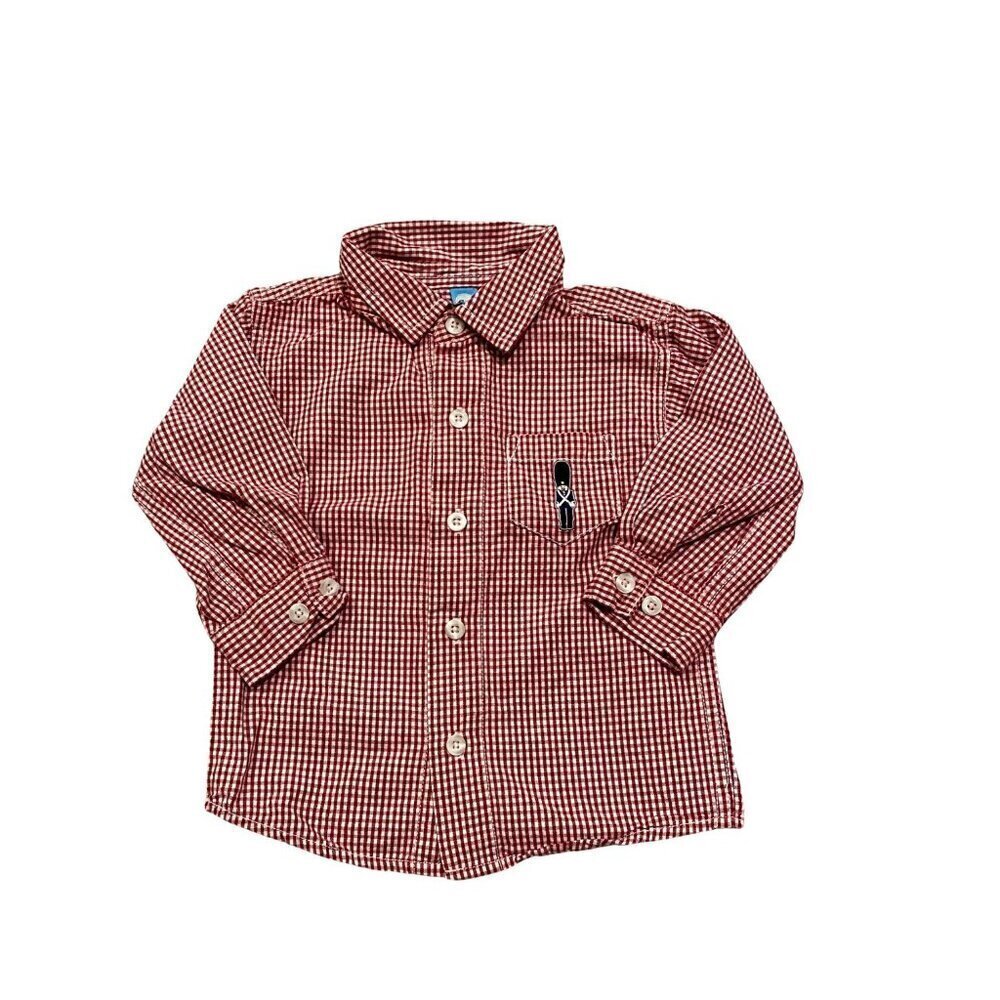 Gymboree Baby Boy's Plaid Toy Soldier Shirt - Size 12-18 months - Like New!